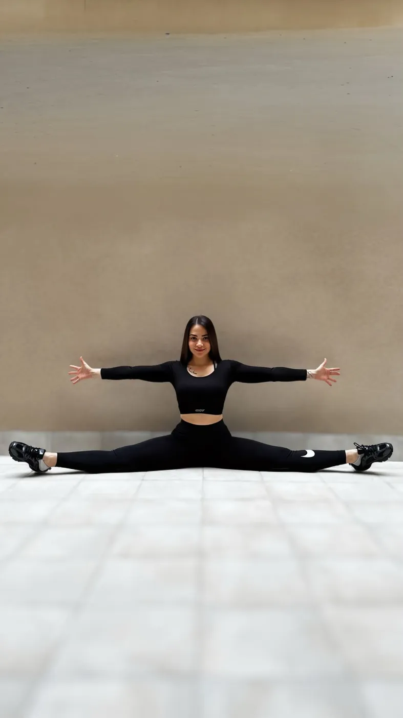 Apertura de piernas sentada, elongación de aductores